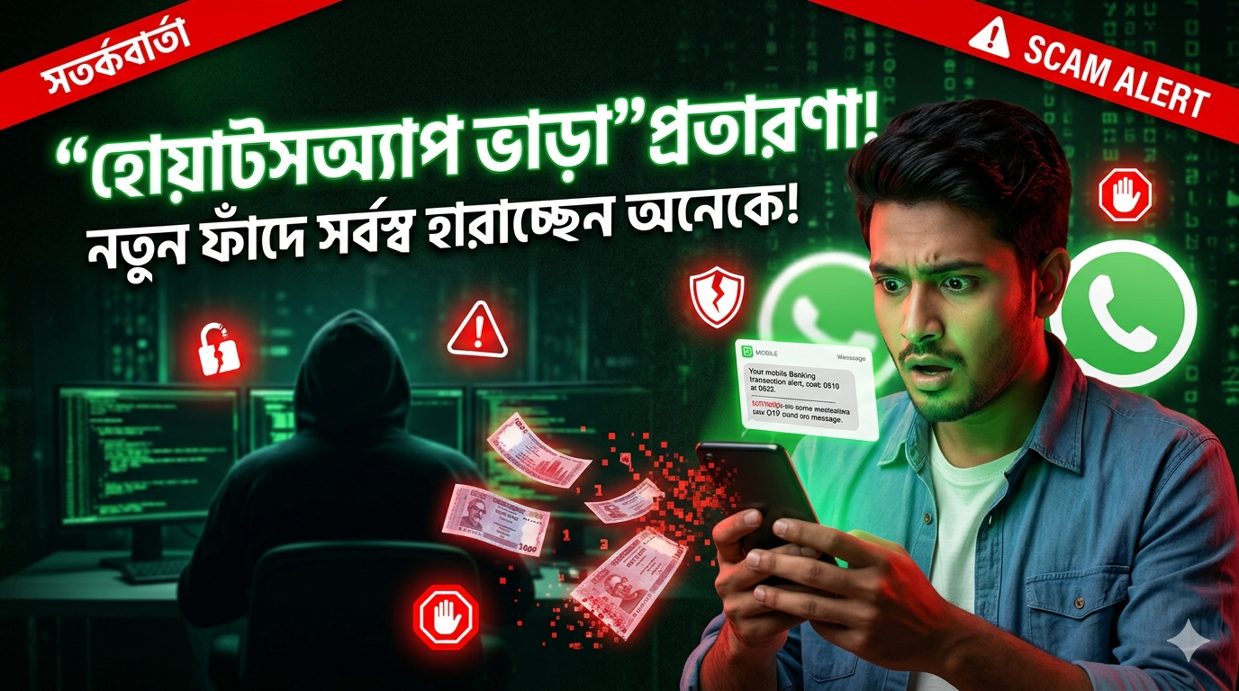 হোয়াটসঅ্যাপ ভাড়া” প্রতারণা — নতুন ফাঁদে সর্বস্ব হারাচ্ছেন অনেকে!